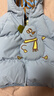 馬·拉丁馬拉丁童裝兒童羽絨服冬裝女小童雪人造型肌理感短款羽絨服 淺藍 110 曬單實(shí)拍圖