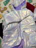 笛莎（DEESHA）童裝女童羽絨服2025秋冬款女孩珠光亮面中長(cháng)款羽絨服保暖防寒 曬單實(shí)拍圖
