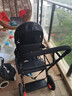 花貝鹿雙胞胎分拆嬰兒推車(chē)前后坐二胎迪士尼雙人可坐躺輕便手推車(chē) A款0-7歲前后座黑色 曬單實(shí)拍圖
