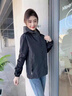 外套女2026年春秋季新款沖鋒衣百搭短款連帽寬松薄款大碼休閑夾克 黑色【升級面料】 XL 建議119-133斤 曬單實(shí)拍圖