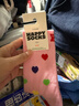 Happy Socks【新品】秋冬季可愛(ài)兒童小孩小腿襪中筒襪時(shí)尚男女童學(xué)院風(fēng)襪子 彩色小心心 1雙 均碼 4-6Y 曬單實(shí)拍圖