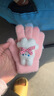 卡通可愛(ài)兒童手套冬季防寒保暖加厚五指毛絨公仔兔子女孩騎車(chē)玩雪 兒童手套-粉紅色-1雙 曬單實(shí)拍圖