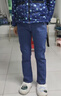 啄木鳥(niǎo)品牌女裝加絨加厚高腰牛仔褲女冬季直筒彈力松緊腰修身顯瘦寬松長(cháng) 淺藍色F66款(一件裝) 加絨 29 (110斤119斤) 曬單實(shí)拍圖