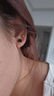 栢啟歆有質(zhì)檢999純銀耳釘養耳洞耳環(huán)耳圈女睡覺(jué)不用摘免摘耳骨釘耳勾男 豆豆耳鉤【999通體純銀】 曬單實(shí)拍圖