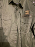 JEEP SPIRIT吉普戶(hù)外美式休閑工裝襯衫純棉寬松大碼軍迷襯衣多口袋卡其色長(cháng)袖 長(cháng)袖軍綠 L （110-125斤） 曬單實(shí)拍圖