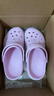 卡駱馳（CROCS）貝雅卡駱班兒童洞洞鞋沙灘鞋男女童包頭拖鞋/207018/207019 芭蕾粉/糖果粉-6TG 35 (215mm) 曬單實(shí)拍圖