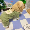 嬉皮狗（hipidog）狗狗衣服絎棉口袋牽引棉衣小型幼犬比熊博美犬秋冬加厚保暖四腳衣 蒂安綠 M（建議體重5-8斤） 曬單實(shí)拍圖