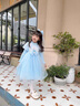 迪士尼（DISNEY）兒童發(fā)光毛衣裙子2026愛(ài)莎公主裙女童秋冬季艾莎蓬蓬紗連衣裙 毛衣裙 100 cm 曬單實(shí)拍圖