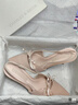 CHARLES&KEITH緞面蝴蝶結尖頭高跟涼鞋女生日禮物新年禮物送女友CK1-60361556 Light Pink淺粉色 37 曬單實(shí)拍圖