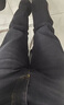 啄木鳥(niǎo)（TUCANO）牛仔褲男秋冬季韓版商務(wù)休閑褲青年加絨保暖直筒長(cháng)褲子 黑色C 33 曬單實(shí)拍圖