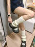 浪莎43%羊毛襪套堆堆襪子女士顯瘦小腿襪日系y2k搭雪地靴秋冬保暖腿套 【高級灰+奶白色】43CM 2雙 均碼 曬單實(shí)拍圖