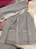 香影【羊毛+駱駝絨】短款雙面呢大衣女2025冬季新款灰色毛呢外套 淺灰 L 165/88A/110-125斤 曬單實(shí)拍圖