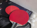 安踏3星級乒乓球球拍（京倉速發(fā)+6球+拍包）乒乓球拍P3橫直對拍 曬單實(shí)拍圖