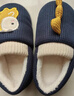 冬季兒童棉拖鞋男童家居幼兒園室內女童冬天加絨加厚寶寶保暖拖鞋 藏青 26 27碼內長(cháng)16CM 曬單實(shí)拍圖
