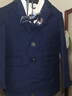 羅蒙兒童西裝馬甲套裝男童花童主持人禮服男孩鋼琴演出服 藏青色 110 曬單實(shí)拍圖