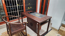 芊梵百恒烏金木陽(yáng)臺茶桌椅組合中式簡(jiǎn)約實(shí)木茶臺辦公室茶幾桌雙層小茶桌 1.2米濕泡桌+1圈椅+2月牙椅 曬單實(shí)拍圖