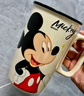 迪士尼可愛(ài)喝水高顏值馬克杯卡通辦公室家用陶瓷杯子咖啡情侶水杯 米奇-樂(lè )迪直身杯（無(wú)禮盒） 曬單實(shí)拍圖