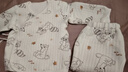 童泰0-3個(gè)月寶寶和服套裝秋冬季保暖新生兒衣服嬰兒夾棉上衣褲子 灰色 59 cm 曬單實(shí)拍圖