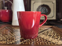 酷彩（Le Creuset）炻瓷馬克杯子咖啡早餐辦公家用茶水杯馬克杯 330毫升V型馬克杯紅色 曬單實(shí)拍圖