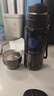 覽萌保溫杯男款大容量316內膽泡茶杯子實(shí)用生日禮物便攜戶(hù)外水杯女生 黑色（316L內膽+茶隔）500ml 曬單實(shí)拍圖
