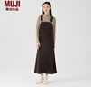 MUJI女式 燈芯絨 背帶裙中長(cháng)款連衣裙半身裙女秋款裙子美拉德BE10CC3A 深棕色 S （155/62A） 曬單實(shí)拍圖
