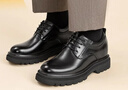 奧康男鞋春秋新款休閑皮鞋商務(wù)正裝內增高8cm德比鞋舒適婚鞋工作鞋MT 曬單實(shí)拍圖