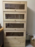 防塵書(shū)架實(shí)木2025新款家用桌邊立柜儲物柜一體靠墻置物柜收納柜 【抽屜款丨免漆松木】五層帶抽原木色 80*30CM 曬單實(shí)拍圖