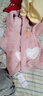 樂(lè )芭鼠童裝女童冬裝外套兒童衣服加絨加厚幼兒小童秋冬女寶寶棉衣毛毛衣 粉紅色 100碼 曬單實(shí)拍圖