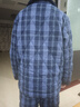 三槍【三層加厚夾棉】睡衣男絨布加厚復古格紋情侶可外穿家居服套裝 曬單實(shí)拍圖