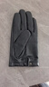 曼查斯特 山羊皮手套男單層冬季無(wú)內里單皮男士開(kāi)車(chē)觸屏真皮手套 黑色觸屏[絲光薄里] XL 曬單實(shí)拍圖