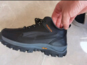 意爾康男鞋加絨爸爸鞋戶(hù)外保暖運動(dòng)休閑防潑水防滑中老年鞋子 黑灰 42 曬單實(shí)拍圖