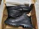 卡帝樂(lè )鱷魚(yú)（CARTELO）冬季頭層牛皮加絨保暖男士羊毛雪地靴休閑高幫加厚棉鞋KJ03黑色42 曬單實(shí)拍圖