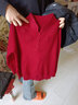 羅蒙（ROMON）新款媽媽裝秋冬羊毛衫毛衣氣質(zhì)百搭中老年針織衫女裝旗袍領(lǐng)打底衫 紅色 L  建議105-115斤 曬單實(shí)拍圖