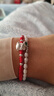 十二生肖紅繩馬年手鏈本命年手工編織手繩男女學(xué)生兒童999銀生肖 足銀999生肖豬 成人款 曬單實(shí)拍圖