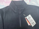 霞湖世家【真德絨·回歸】女款秋冬立領(lǐng)半拉鏈保暖長(cháng)袖保暖T恤 L 黑色 曬單實(shí)拍圖