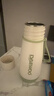 大宇（DAEWOO）酷潮燒水杯 便攜式燒水壺 加熱水杯 旅行電熱水壺煮水煲水壺迷你保溫調溫恒溫304不銹鋼D5奶糖白 曬單實(shí)拍圖