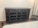 錦凱越（G.KAIYUE）黑色實(shí)木九斗柜美式法式復古客廳儲物柜臥室床尾靠墻收納抽屜柜子 1.6米九斗柜【整高98cm】 曬單實(shí)拍圖