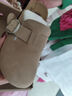 百麗（Belle）【張凌赫同款】半島吐司2代勃肯鞋女商場(chǎng)外穿包頭拖D5W1DBH6預售 杏色（2代-4CM增高） 37 曬單實(shí)拍圖