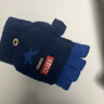 兒童寫(xiě)字手套冬季男童半指翻蓋保暖男孩大童初中生小學(xué)生寫(xiě)作業(yè) 深藍色 均碼【10-15】 曬單實(shí)拍圖