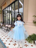 迪士尼（DISNEY）兒童發(fā)光毛衣裙子2026愛(ài)莎公主裙女童秋冬季艾莎蓬蓬紗連衣裙 毛衣裙 100 cm 曬單實(shí)拍圖