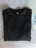 羅蒙（ROMON）高檔春夏秋100%純棉長(cháng)袖t恤女大碼半高領(lǐng)衛衣打底衫上衣 純黑色 XL 120-140斤 曬單實(shí)拍圖