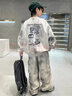 THINKPIRE兒童衛衣套裝春秋裝男孩衣服2026款童裝男童工裝褲中大童兩件套潮 圖片色 170 碼建議身高160CM 曬單實(shí)拍圖