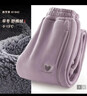 多妙屋女童褲子秋冬裝兒童運動(dòng)褲中大童加絨加厚洋氣衛褲81942香芋紫150 曬單實(shí)拍圖