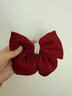 ?，敽竽X勺大蝴蝶結頭飾彈簧夾高級感夾子黑色緞面發(fā)夾發(fā)飾女紅色頂夾 曬單實(shí)拍圖