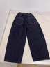 多妙屋女童牛仔褲秋冬加絨厚兒童褲子中大童彎刀闊腿休閑褲16132藍 160 曬單實(shí)拍圖
