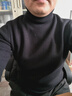皮爾卡丹100%純羊毛衫可翻高領(lǐng)毛衣男士加絨加厚冬季保暖中年針織打底衫 黑色 XL 52 180推薦140-160斤 曬單實(shí)拍圖