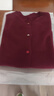 恒源祥100%純羊絨開(kāi)衫外套女秋冬媽媽毛衣2025新款寬松大碼羊絨針織上衣 酒紅 3XL 【建議135-145斤】 曬單實(shí)拍圖