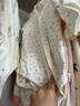 春秋款純棉嬰兒衣服A類(lèi)新生兒月子服無(wú)骨連體包屁衣睡衣 小碎花 66cm （3-6個(gè)月） 曬單實(shí)拍圖