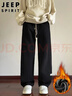 JEEP SPIRIT吉普褲子男士休閑褲男秋冬季加厚保暖寬松直筒運動(dòng)衛長(cháng)褲 曬單實(shí)拍圖