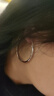 老銀匠女士銀耳圈s925銀耳環(huán)簡(jiǎn)約個(gè)性銀素圈大圈圈時(shí)尚百搭高級感銀耳飾 曬單實(shí)拍圖